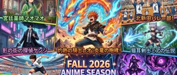 Top Fall 2026 anime lineup featuring the most anticipated Fall 2026 anime series and films.