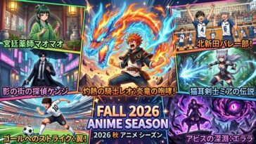 Top Fall 2026 anime lineup featuring the most anticipated Fall 2026 anime series and films.
