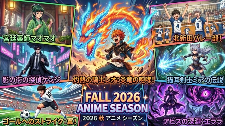 Top Fall 2026 anime lineup featuring the most anticipated Fall 2026 anime series and films.