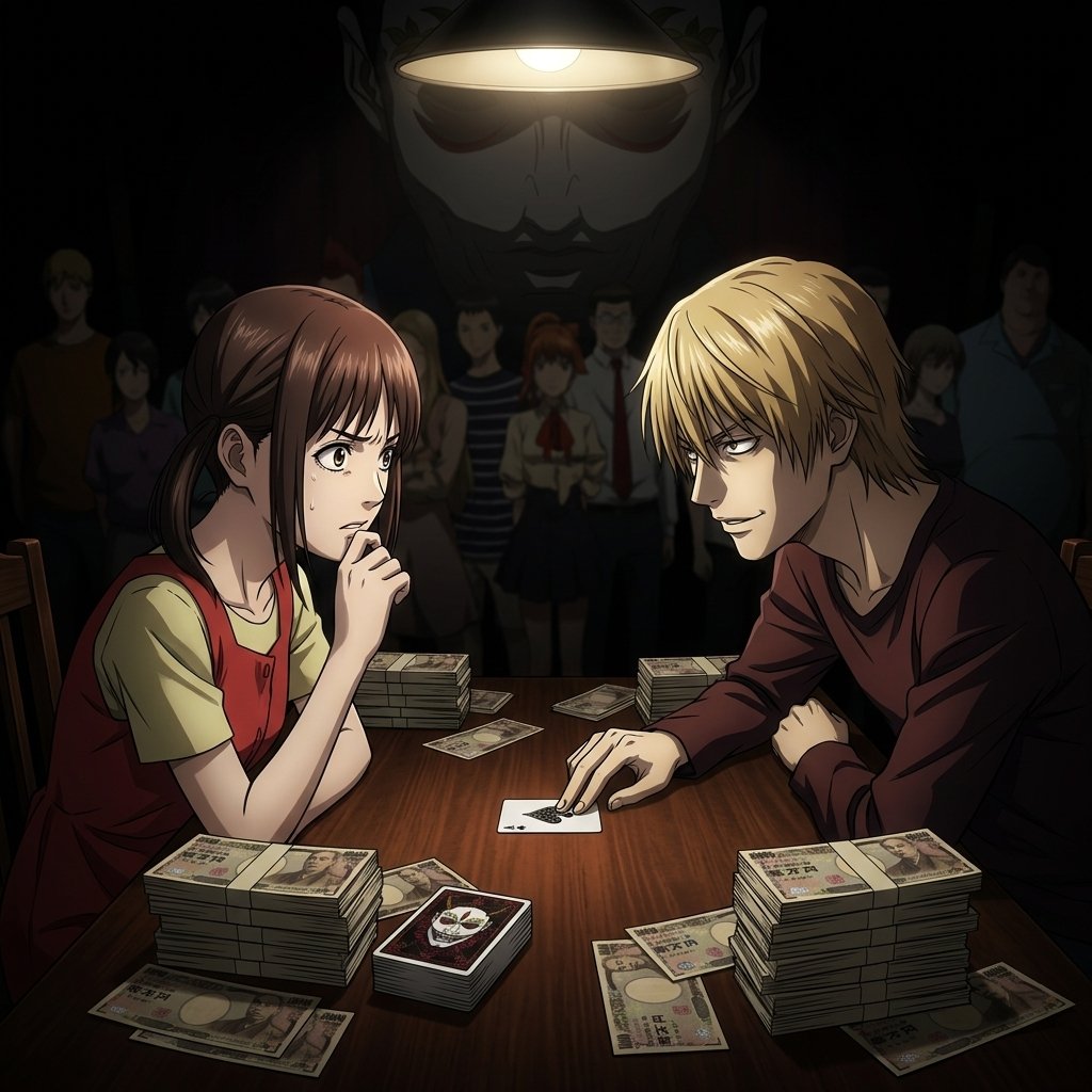 Liar Game in Shonen Jump anime 2026-2027 showcasing psychological mind games and tension.